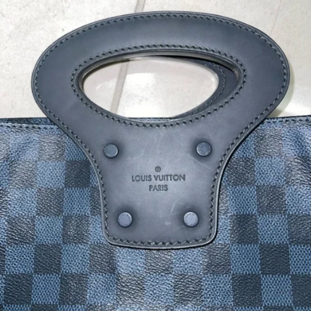 LOUIS VUITTON Damier Cobalt Canvas Messenger Bag Défilé Homme 2014